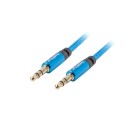 LANBERG Cable Premium Minijack - Minijack M/M 3.5mm 2m blue