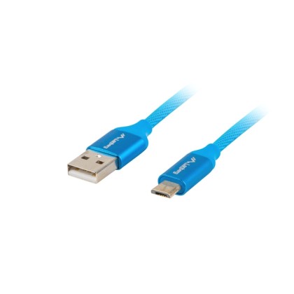 LANBERG Cable Premium USB micro BM - AM 2.0 1.8m blue QC 3.0