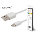 Elmak USB - micro USB cable 2.1A, 2m SAVIO CL-124
