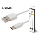 Elmak USB - USB typ C cable 2.1A, 1m SAVIO CL-125
