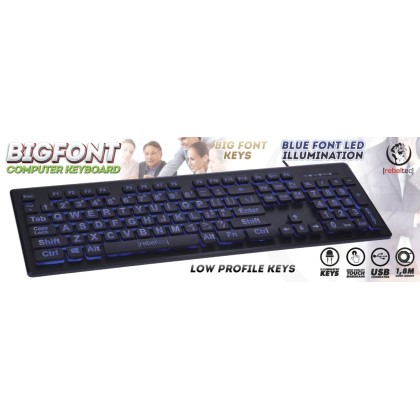 Rebeltec Keyboard Iluminated Keys BigFont