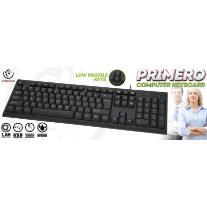 Rebeltec Keyboard USB Primero Cable Lenght; 1,8m; 104 keys