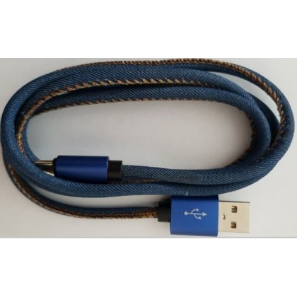 Gembird Cable USB 2.0 Type C premium jeans 2 m