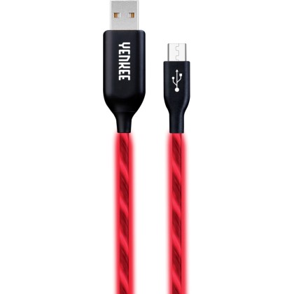 YENKEE Cable YCU 231 red LED Micro USB 2.0 LED