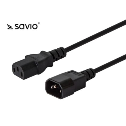 Elmak Power cord extension cable C13 / C14 Savio CL-99 10 pcs. 1