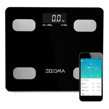 ZEEGMA Analytical bathroom scale with aplication 17in1 black