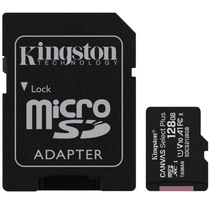 Kingston microSD 128GB Canvas Select Plus 100MB/s
