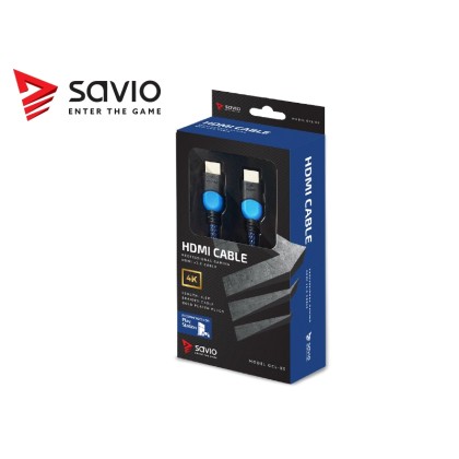 Elmak SAVIO HDMI CABLE v2.0 Playstation 3m, blue-black GCL-05