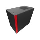 NZXT PC Case H210 with window, black-red