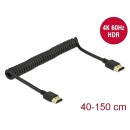 Delock HDMI cable v2.0 0.4m - 1.5m black
