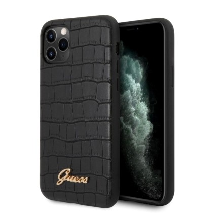 Guess GUHCN58PCUMLCRBK iPhone 11 Pro czarny/black Croco Collecti