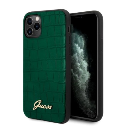 Guess GUHCN58PCUMLCRDG iPhone 11 Pro zielony/dark green Croco Co