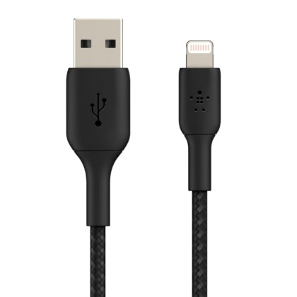 Belkin Cable Braided USB-Light ning 15cm black