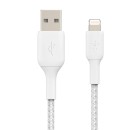 Belkin Cable Braided USB-Light ning 15cm White