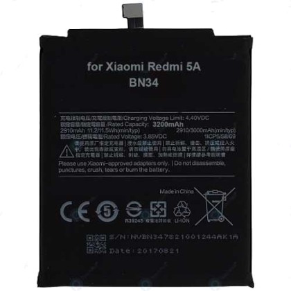 XIAOMI Redmi 5A - BATTERY TelOne (=BN34) Li-ion 3200mAh