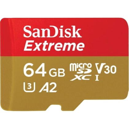 Sandisk 64GB Extreme microSDXC memory card Class 10