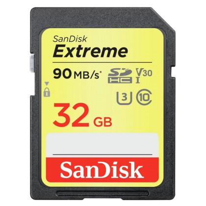 Sandisk Extreme memory card 32 GB SDHC Class 10 UHS-I