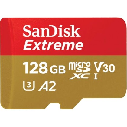 Sandisk 128GB Extreme microSDXC memory card Class 10