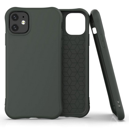Soft Color Case flexible gel case for iPhone 11 dark green