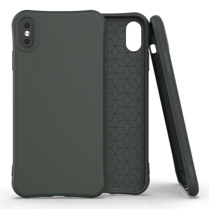 Soft Color Case flexible gel case for iPhone XS Max dark green