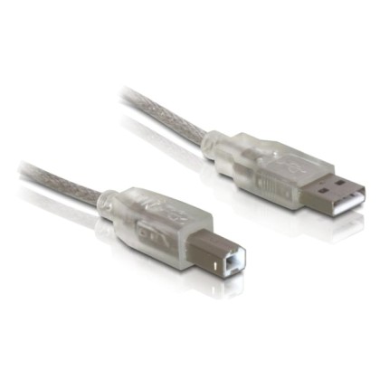 Delock Cable USB 2.0 AM-BM 0,5m with ferrite