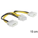 Delock Power Cable 8Pin EPS(F) ->2x Molex 4Pin
