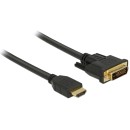 Delock HDMI-DVI-D cable 2m black dual link