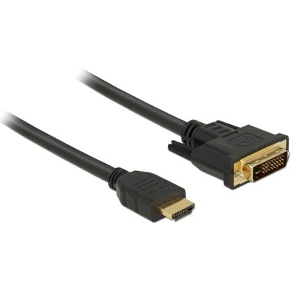 Delock HDMI-DVI-D cable 2m black dual link
