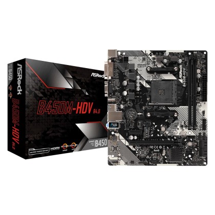 Asrock B450M-HDV R4.0 motherboard Socket AM4 Micro ATX AMD B450