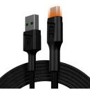 Green Cell Cable Ray USB-MicroUSB 200cm, LED backlight