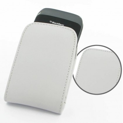 OEM LEATHER POUCH FOR BLACKBERRY/HTC WHITE