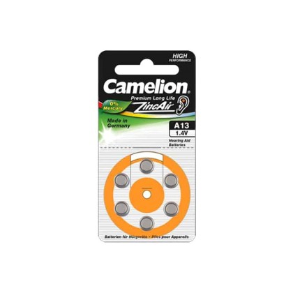 Camelion A13 (PR48) Zinc-Air Hearing Aid Battery 0% Mercury/Hg o