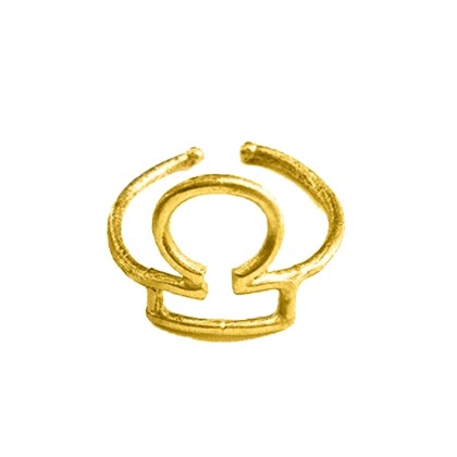 Δαχτυλίδι Από Ορείχαλκο Επιχρυσωμένο Με Το Ζώδιο Του Ζυγού KNI39