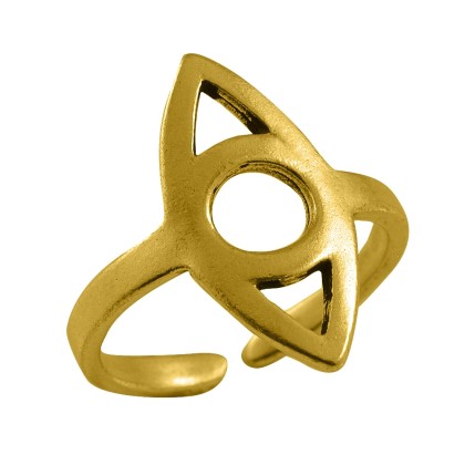 Δαχτυλίδι Από Ορείχαλκο Επιχρυσωμένο 24Κ Μάτι KPF39937