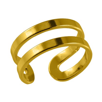 Δαχτυλίδι Από Ορείχαλκο Επιχρυσωμένο KNI39984