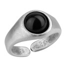 Δαχτυλίδι Από Ορείχαλκο Με Ημιπολύτιμο Λίθο Όνυχα KAA34265