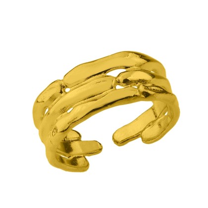 Δαχτυλίδι Από Ορείχαλκο Επιχρυσωμένο KPF38537