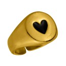 Δαχτυλίδι Από Ορείχαλκο Επιχρυσωμένο Με Καρδιά KPF38555