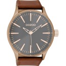 OOZOO Timepieces Brown Leather Strap C8769