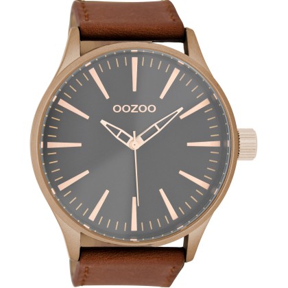 OOZOO Timepieces Brown Leather Strap C8769