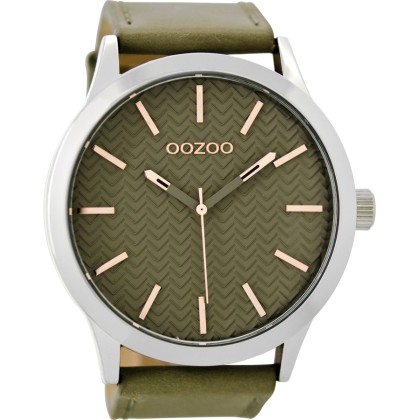 OOZOO Timepieces Khaki Leather Strap C9010