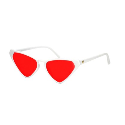 AMOR AMOR ESAN Sunglasses White/ RED Lenses ES-WHRE