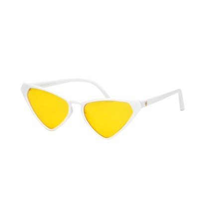 AMOR AMOR ESAN Sunglasses White/ YELLOW Lenses ES-WHYE