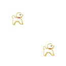 Σκουλαρίκια Από Ασήμι 925 Επιχρυσωμένο Με Σκυλάκι SU49616