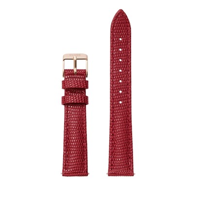 Cluse Strap 16 MM Deep Red Lizard/Rose Gold CLS383