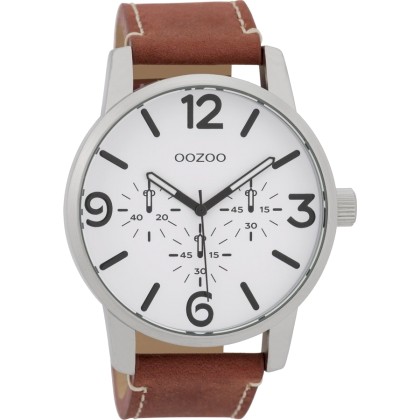 OOZOO Timepieces XL Brown Leather Strap C9650