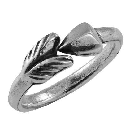Δαχτυλίδι Βέλος Από Ορείχαλκο Επαργυρωμένο NI39883