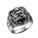 Δαχτυλίδι Από Ανοξείδωτο Ατσάλι Με Λιοντάρι AS30753
