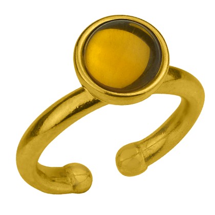 Δαχτυλίδι Από Ορείχαλκο Επιχρυσωμένο Με Κρύσταλλο AA38560