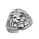 Δαχτυλίδι Από Ορείχαλκο Επαργυρωμένο Με Λιοντάρι PF38596